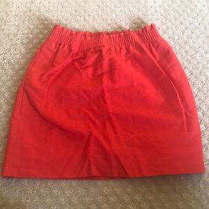 Red J Crew skirt